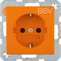 SCHUKO-Steckdose 47438917 orange glänzend Aufdruck BSV