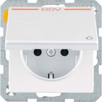 SCHUKO-Steckdose 47516099 polarweiß samt Aufdruck BSV
