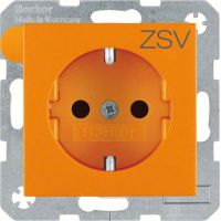 SCHUKO-Steckdose 47231907 orange matt Aufdruck ZSV