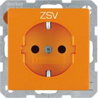 SCHUKO-Steckdose 47236007 orange samt Aufdruck ZSV
