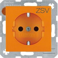 SCHUKO-Steckdose 47238907 orange glänzend Aufdruck ZSV