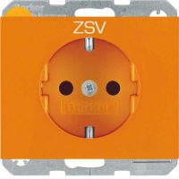SCHUKO-Steckdose 47357114 orange glänzend Aufdruck ZSV