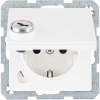 SCHUKO-Steckdose 47636089 polarweiß samt