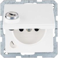 Steckdose 6765116089 polarweiß samt