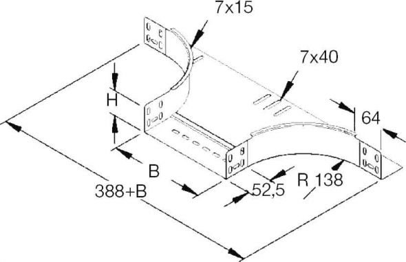 Anbau-T-Stück 151W15-100-B