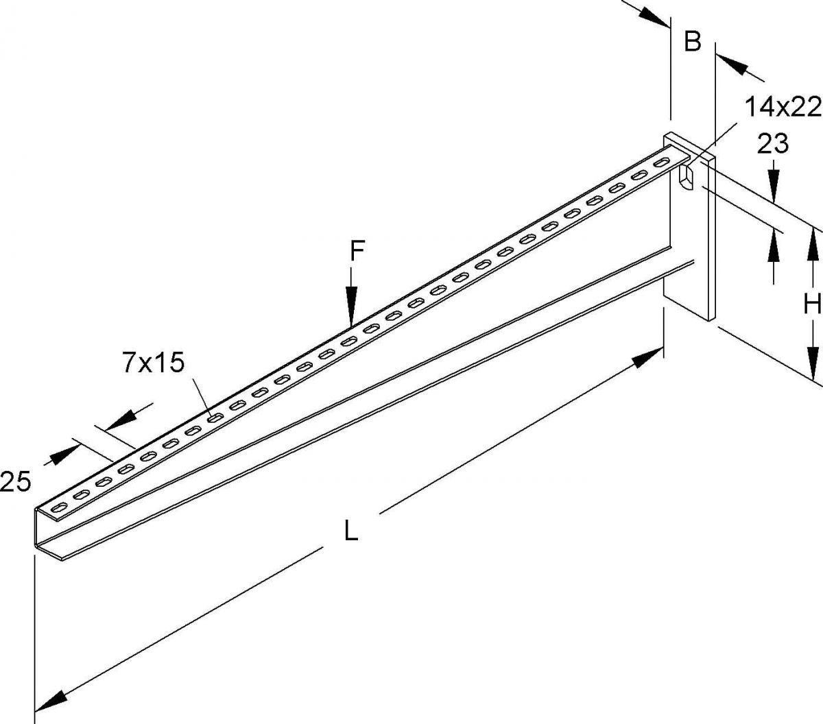 Wandausleger KTA 700 E3