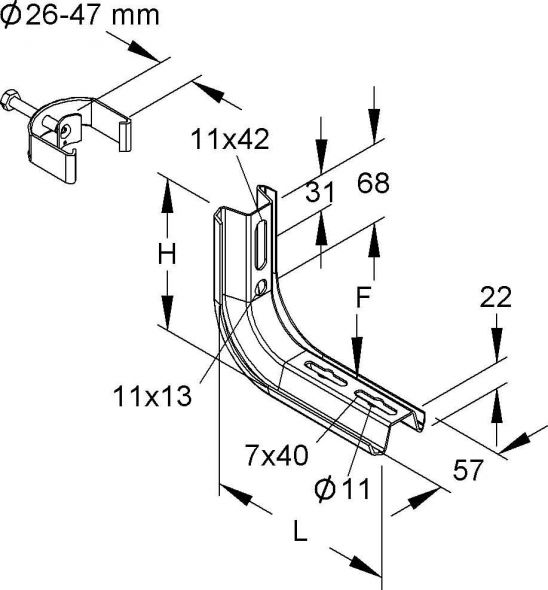 Rohrkonsole TKR 100 Rohrkonsole TKR 100