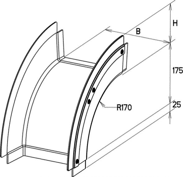 GFK-Rinnenfallbogen KKBA 80.100