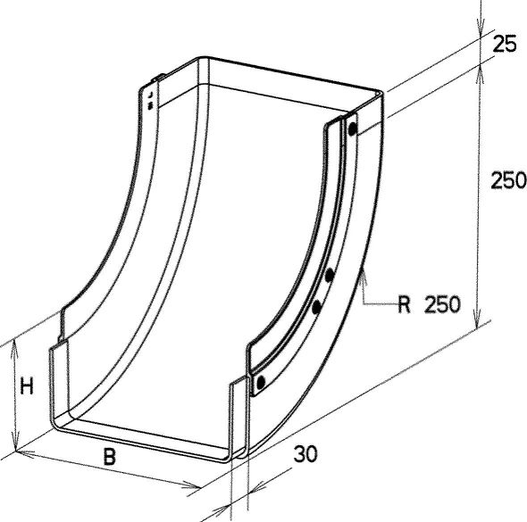 GFK-Rinnensteigbogen KKBI 80.100