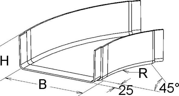 GFK-Bogen 45Grad KKC 80.150