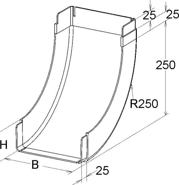 GFK-Rinnensteigbogen KPBI 50.200/P