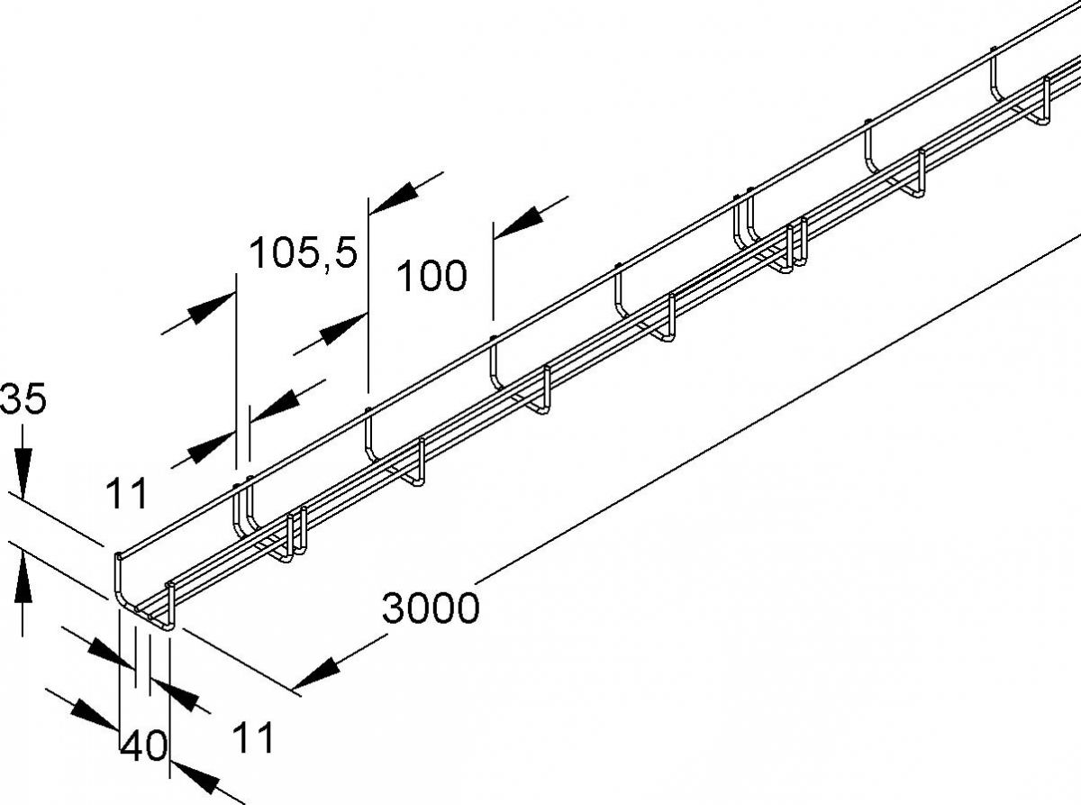 UF-Minigitterrinne GT 35.040 V UF-Minigitterrinne GT 35.040 V