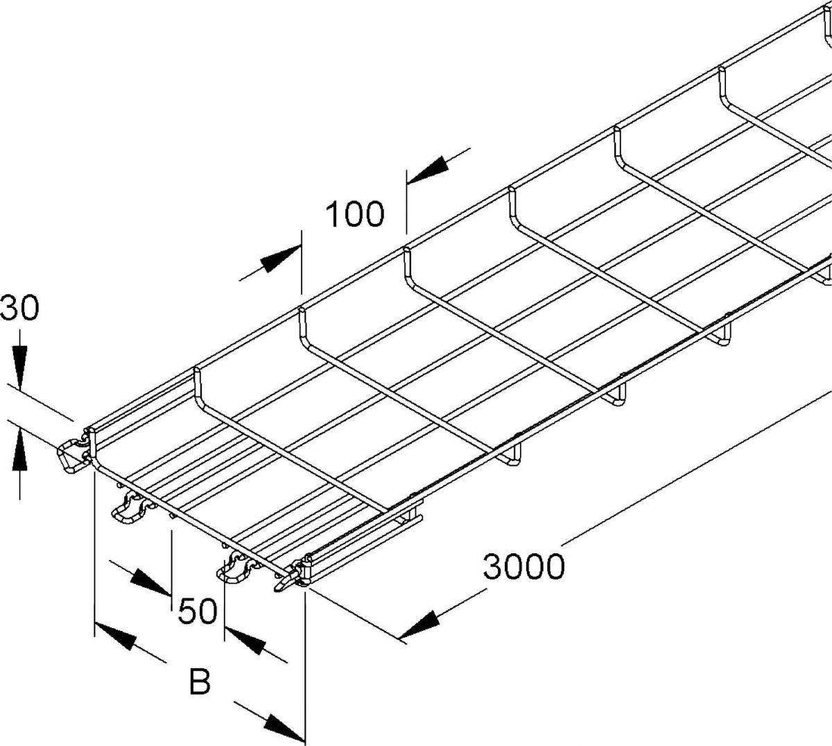 Gitterrinne MTC 30.050 V