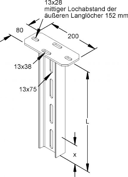 Hängestiel 16A3-1000