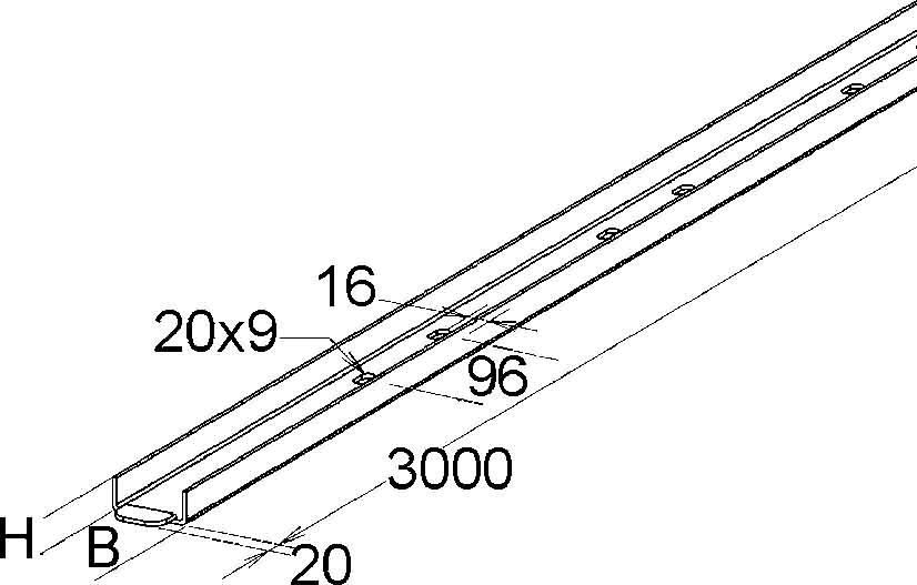 GFK-Kabelrinne KKL 80.600 GFK-Kabelrinne KKL 80.600