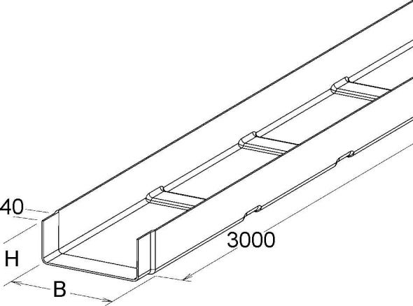 GFK-Kabelrinne KK 80.100 GFK-Kabelrinne KK 80.100