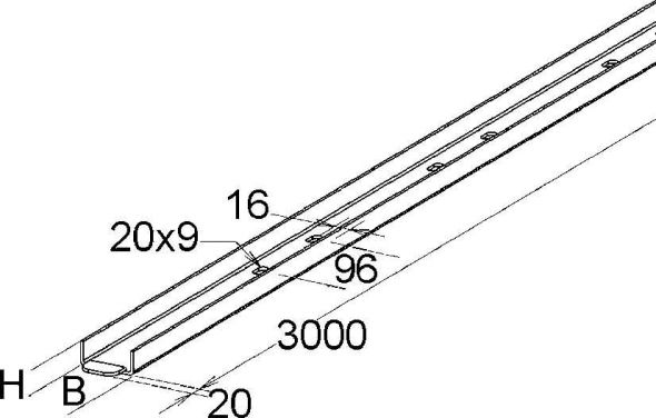 GFK-Kabelrinne KKL 80.600 GFK-Kabelrinne KKL 80.600