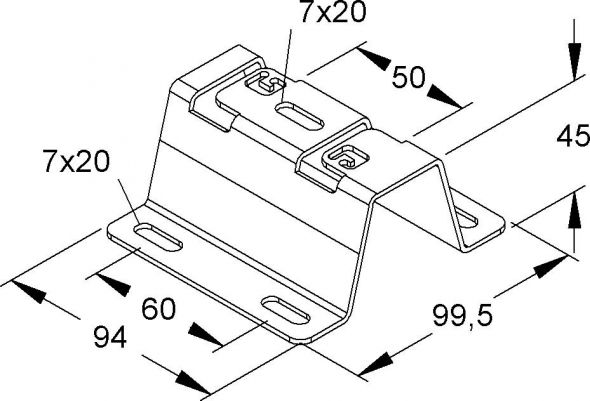 Gitterrinnen-Bodenträger GTBT 50 FG