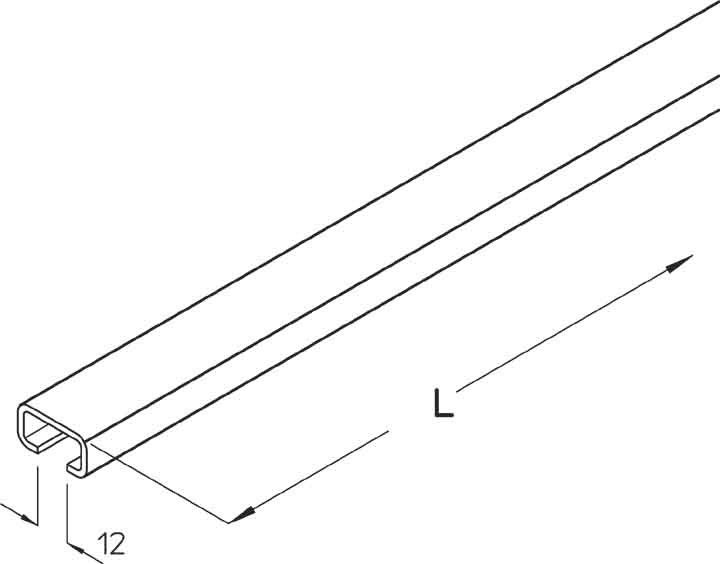 Ankerschiene B 6-60F Ankerschiene B 6-60F