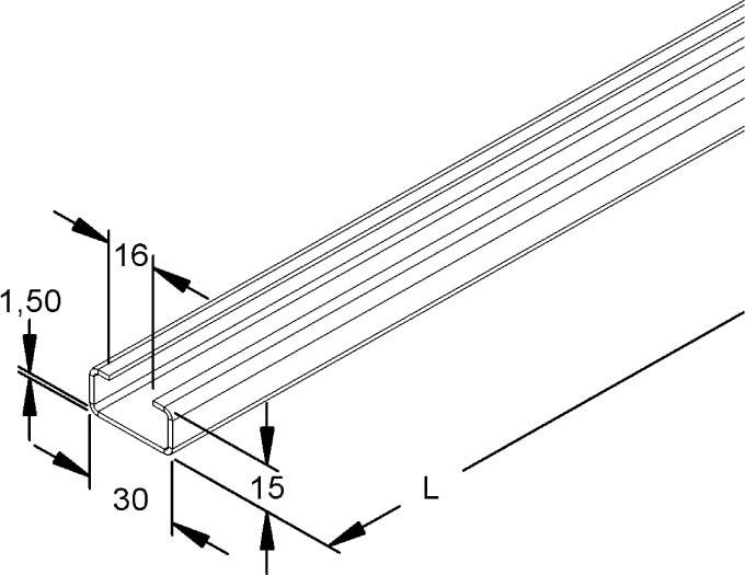 C-Schiene 17F2-3000-C C-Schiene 17F2-3000-C