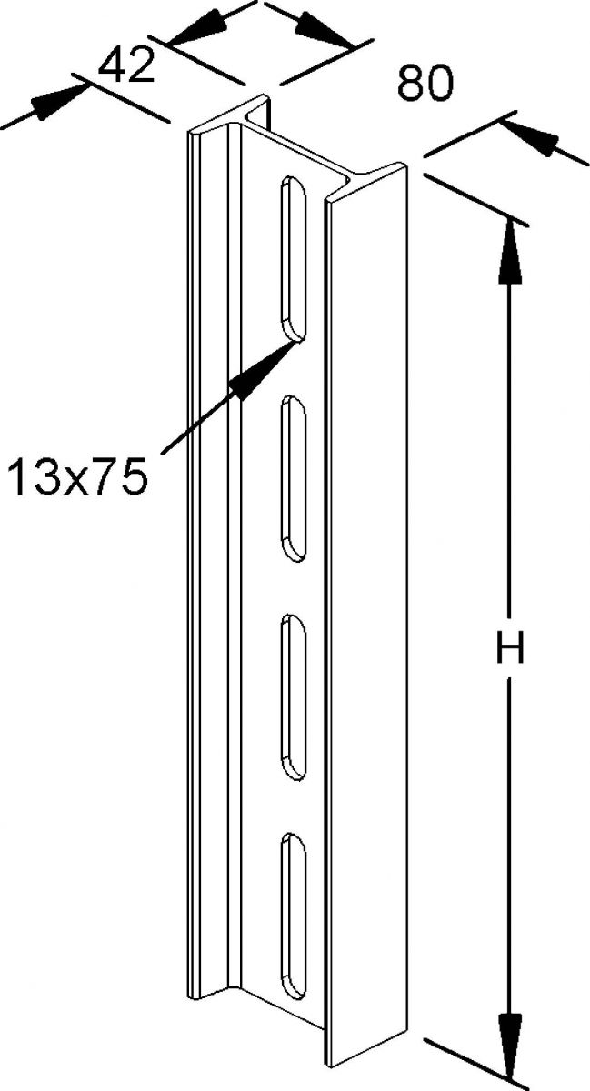 H-Stiel I80 16A1-800