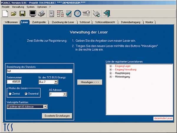 Anwenderprogramm PCITACC-0100 Anwenderprogramm PCITACC-0100