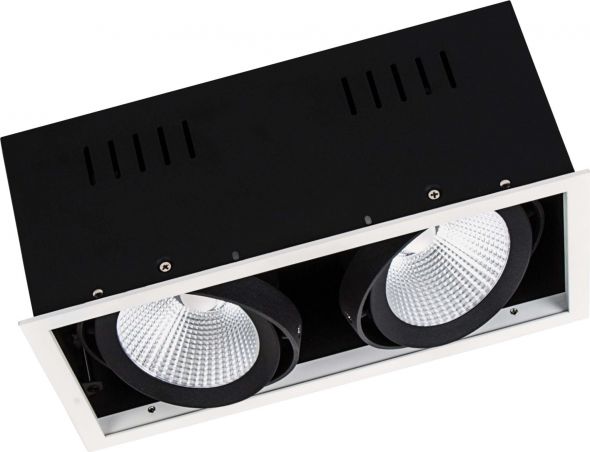 LED-Einbaustrahler 2fl. SPOT MULI2x30W3KFLWT