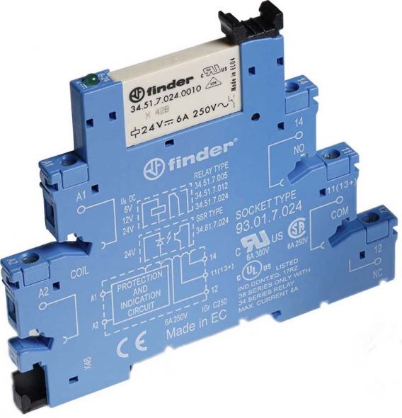 Koppelrel.  240VDC/AC 1W6A 38.51.0.240.5060