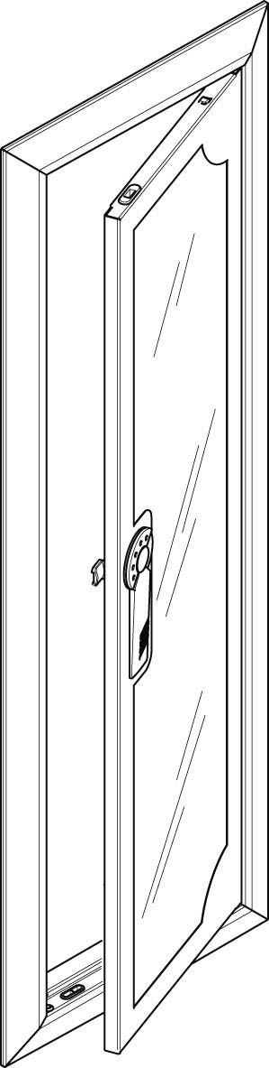 Blendrahmen mit Sichttüre GBRU15TS