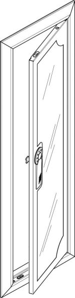 Blendrahmen mit Sichttüre GBRU15TS