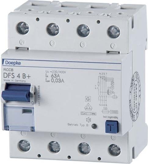 FI-Schutzschalter DFS4 4-polig 63A 30mA Typ B SK 5705840