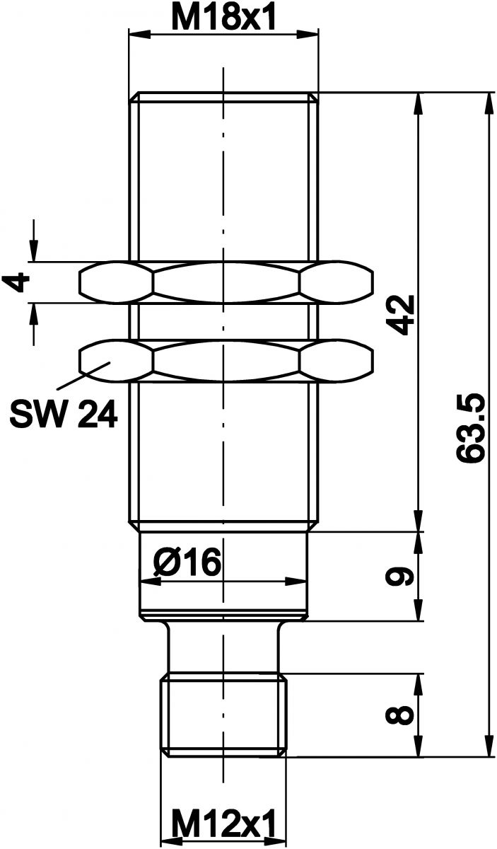 Sensor,ind.,M18x1 IB180026