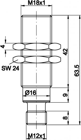 Sensor,ind.,M18x1 IB180026 Sensor,ind.,M18x1 IB180026