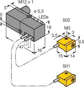 Sensor ind. Ni2-Q9,5-AP6-0,15-FS Sensor ind. Ni2-Q9,5-AP6-0,15-FS
