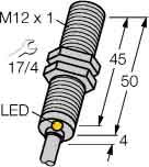 Sensor,ind.,M12x1, m.Kabel Bi 2-M12-AP6X