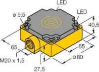 Sensor,ind. quad. 40mm NI75U-CP80-VP4x2