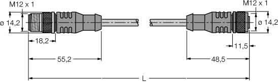 Feldbusleitung RSSW-RKSW451-3M