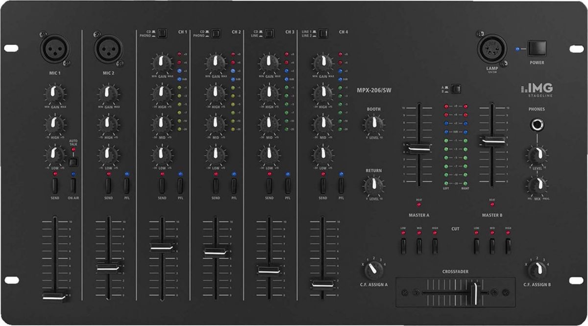 Stereo-Mischpult MPX-206/SW Stereo-Mischpult MPX-206/SW