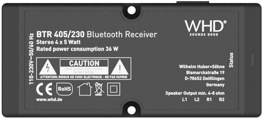 Bluetooth-Receiver Set BTR405SET2 Bluetooth-Receiver Set BTR405SET2