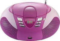 UKW-Radio m.CD tragbar SCD-37 USB pink