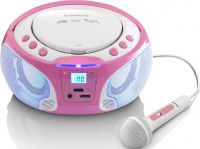 UKW-Radio CD/MP3 tragbar SCD-650 pink