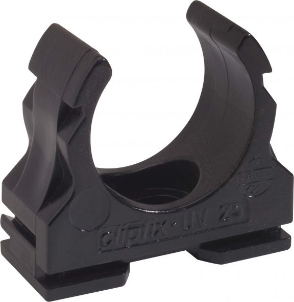 Kunststoffklemmschelle clipfix-UV 16mm schwarz Kunststoffklemmschelle clipfix-UV 16mm schwarz