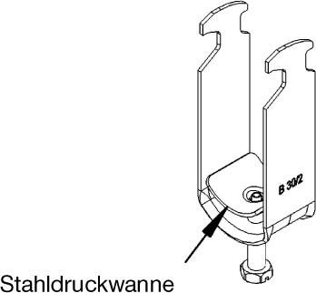 Hammerfuß-Bügelschelle 16BS30-30-2