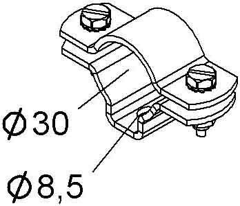 Schraubabstands-Schelle SASS 30 E3 Schraubabstands-Schelle SASS 30 E3