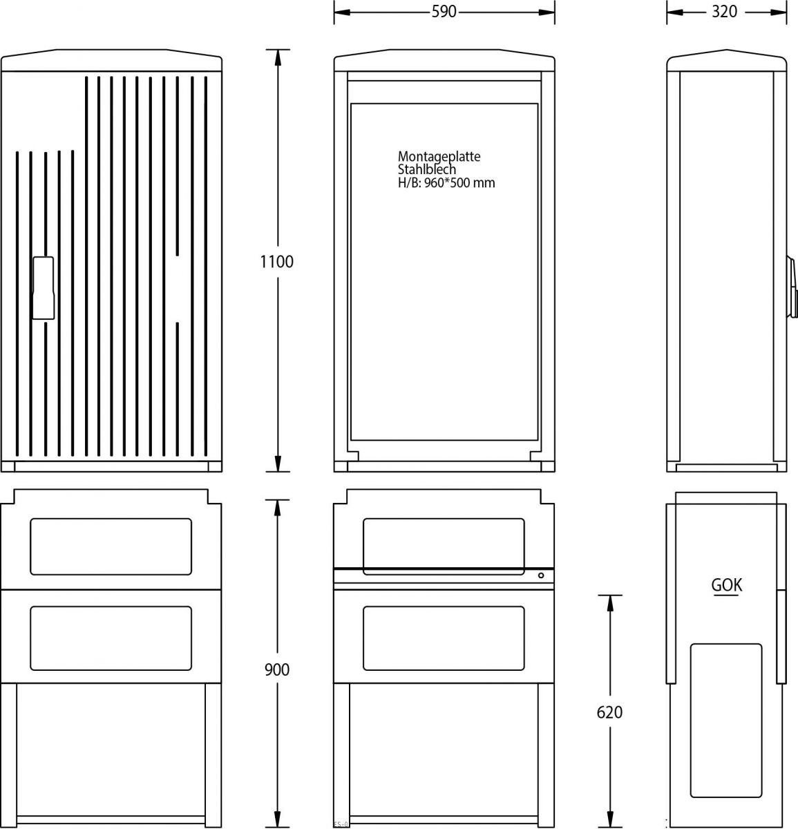 Normschrank IP44 A070-M-1100