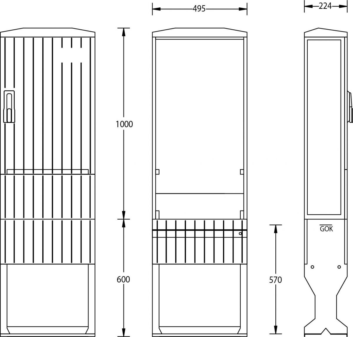 Flachschrank A070-1000