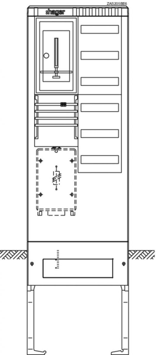 Zähleranschlusssäule ZAS205BE6 Zähleranschlusssäule ZAS205BE6