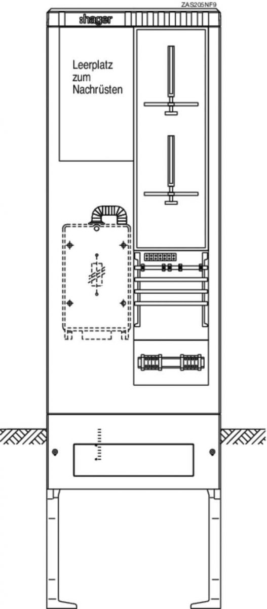 Zähleranschlusssäule ZAS205NF9 Zähleranschlusssäule ZAS205NF9