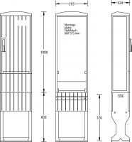 Flachschrank A060-M-1000