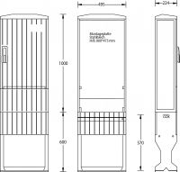 Flachschrank A070-M-1000